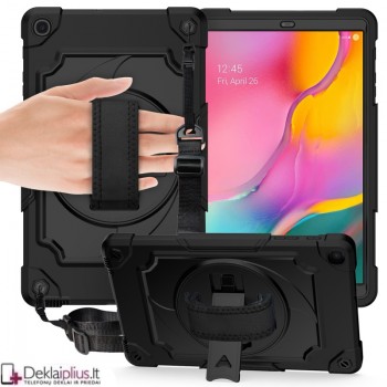 Smūgiams atsparus 360 dėklas su dirželiu (Samsung Galaxy Tab A 10.1 2019 (T515)